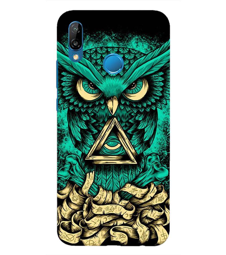 PS1301-Illuminati Owl Back Cover for Huawei P20 Lite
