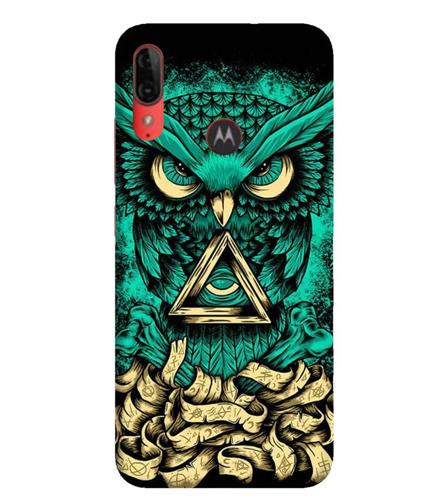 PS1301-Illuminati Owl Back Cover for Motorola Moto E6s