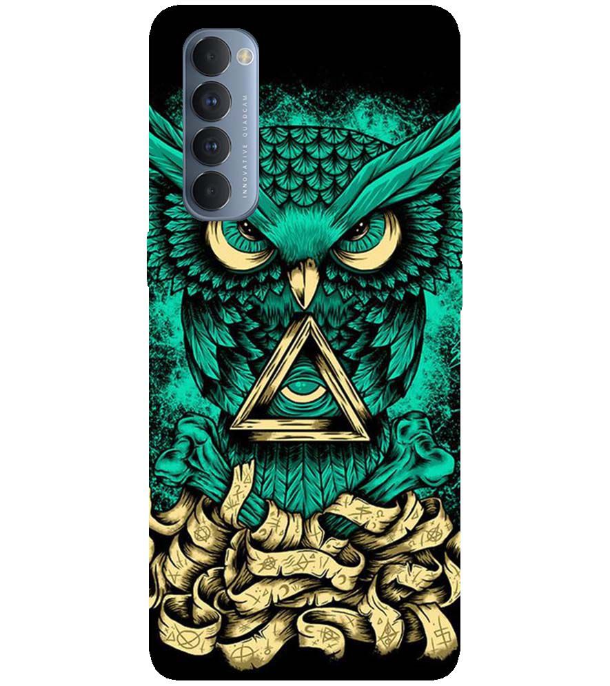 PS1301-Illuminati Owl Back Cover for Oppo Reno4 Pro