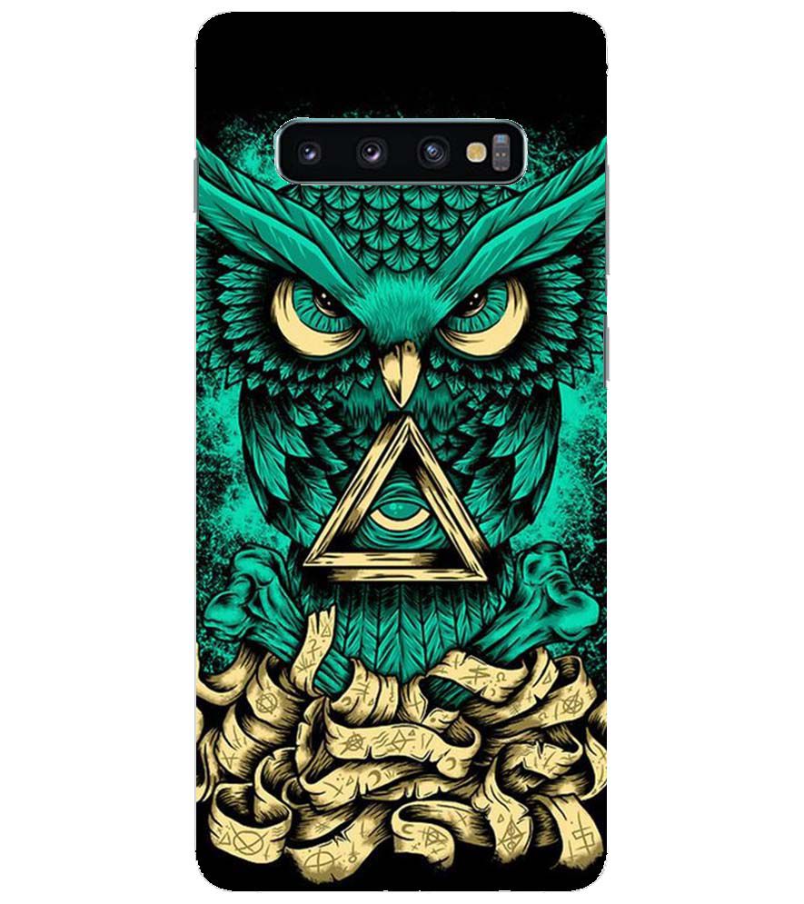 PS1301-Illuminati Owl Back Cover for Samsung Galaxy S10+ (Plus with 6.4 Inch Screen)