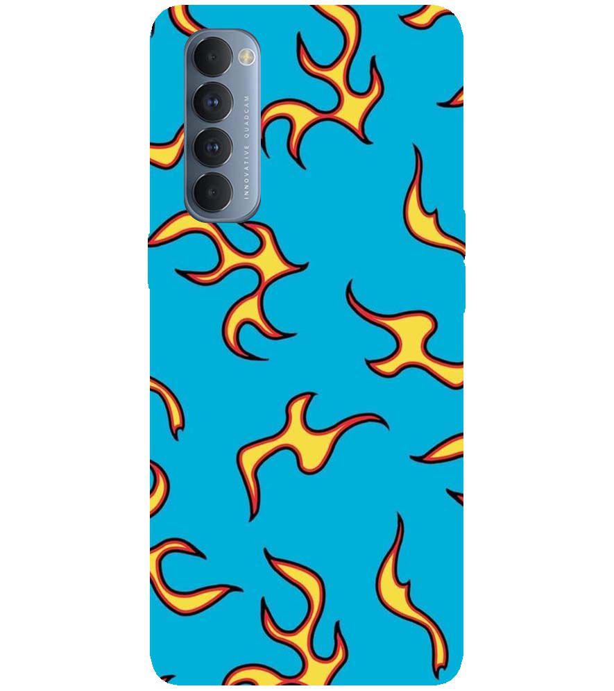 PS1303-Golf Wang Flame  Back Cover for Oppo Reno4 Pro