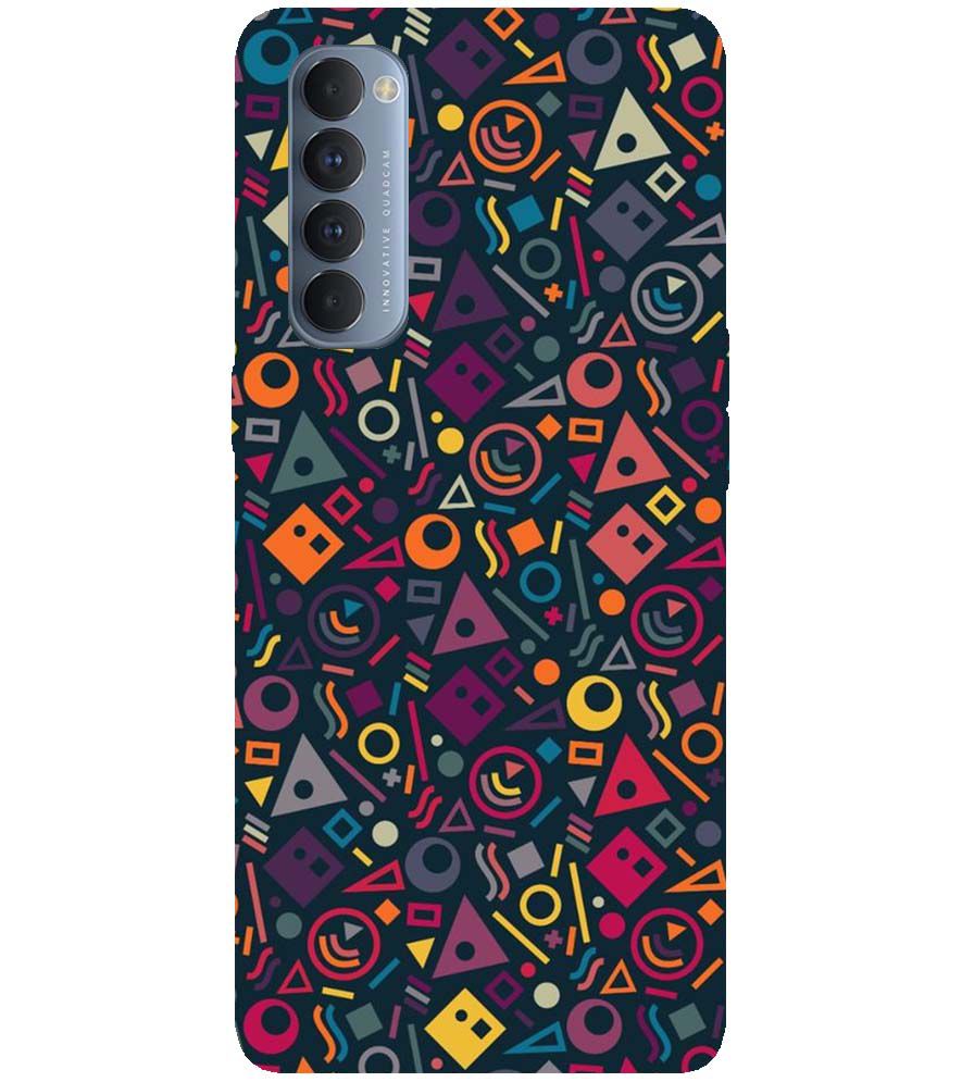 PS1304-Abstract Pattern Back Cover for Oppo Reno4 Pro