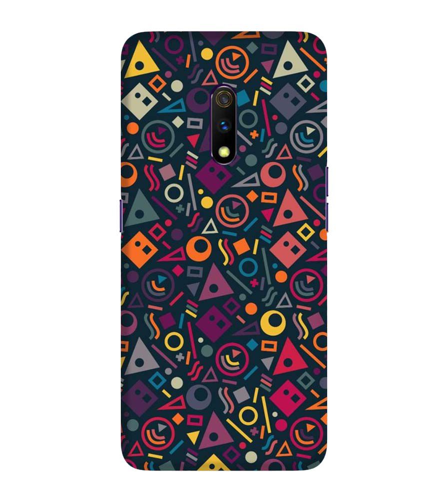 PS1304-Abstract Pattern Back Cover for Realme X