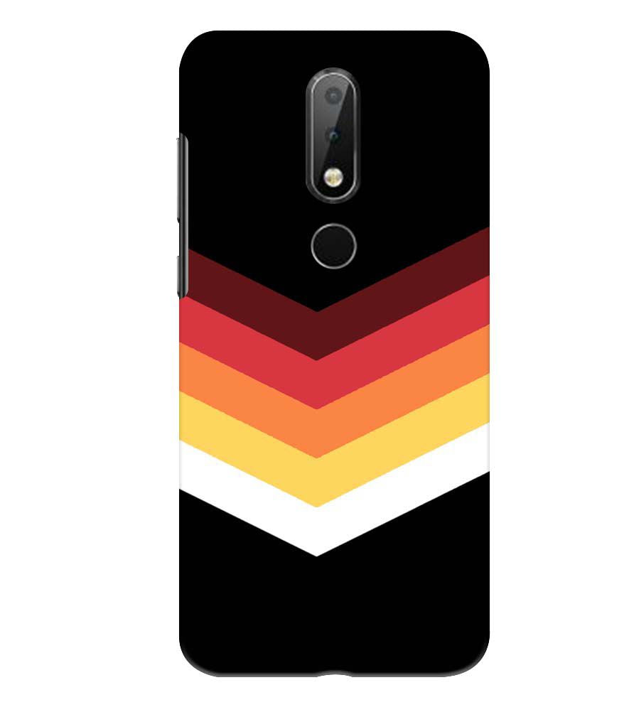 PS1306-Red Black Premium Back Cover for Nokia 6.1 Plus (Nokia X6)