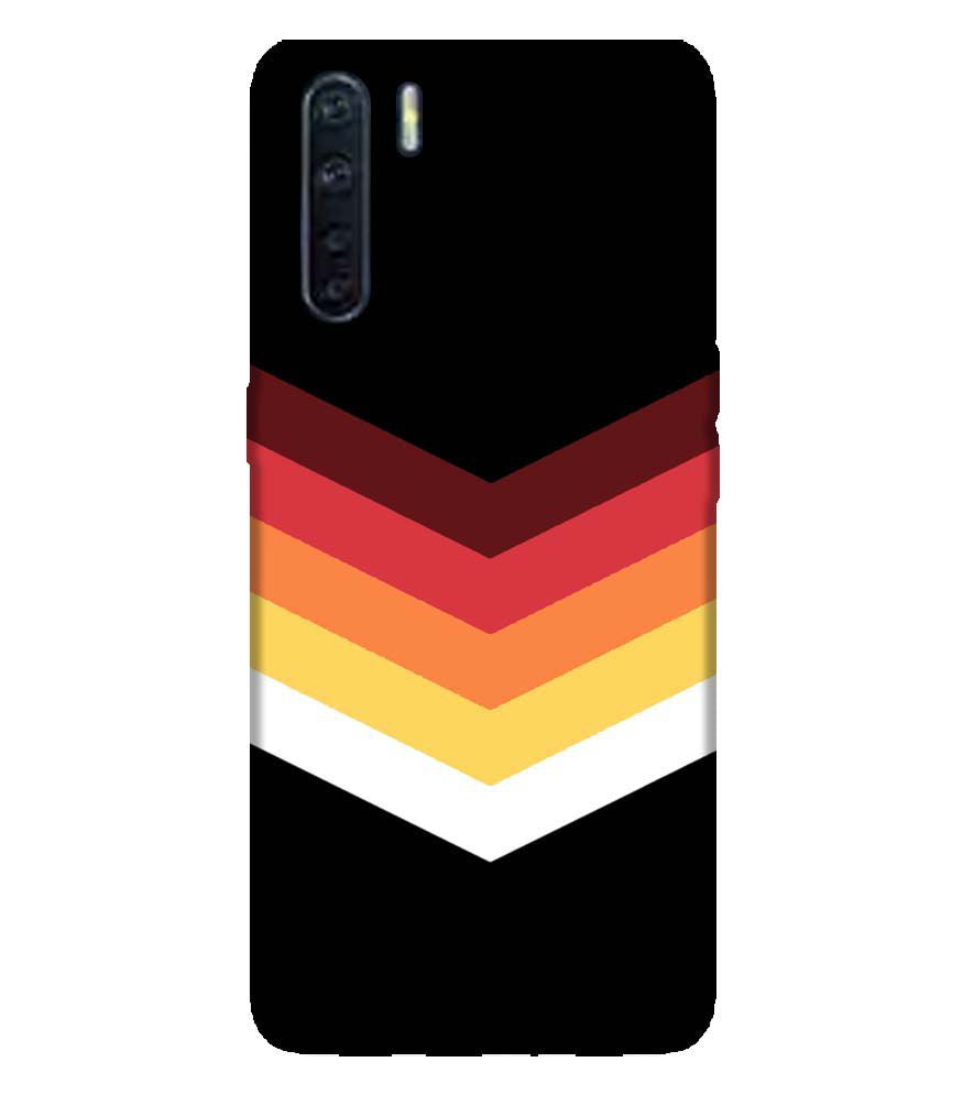 PS1306-Red Black Premium Back Cover for Oppo A91