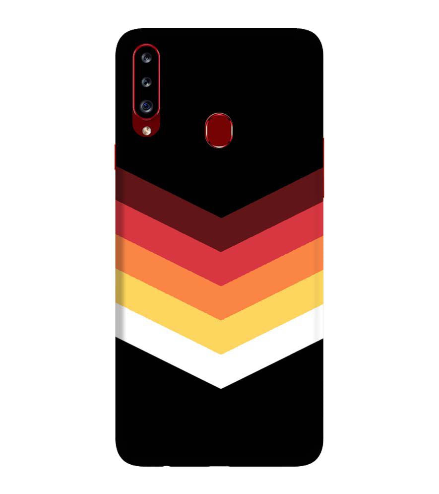 PS1306-Red Black Premium Back Cover for Samsung Galaxy A20s