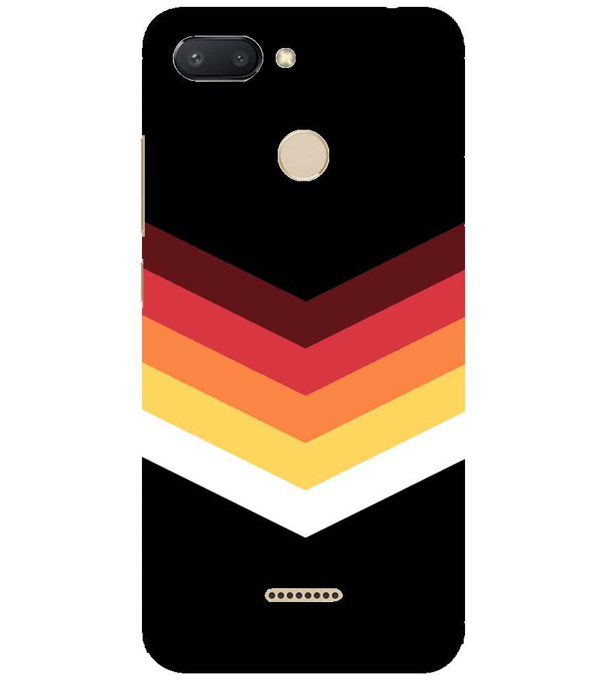 PS1306-Red Black Premium Back Cover for Xiaomi Redmi 6