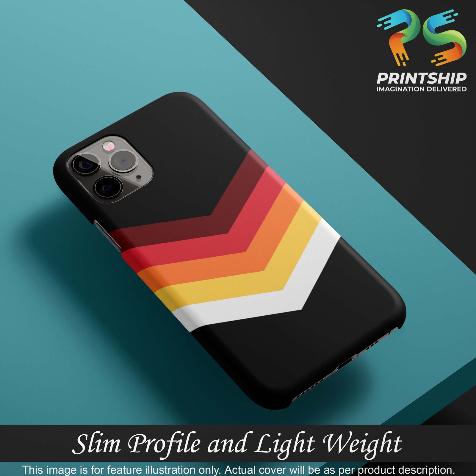 PS1306-Red Black Premium Back Cover for Oppo A9 (2020)-Image4