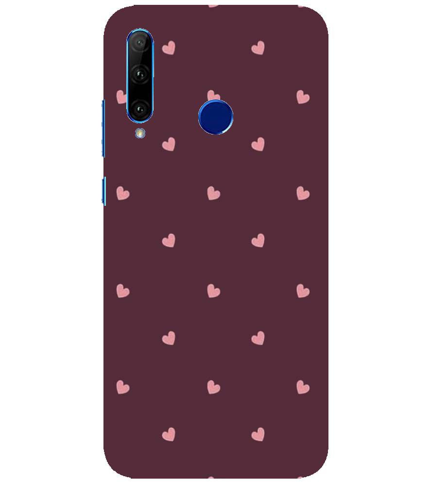 PS1307-Pink Heart Back Cover for Huawei Honor 10i