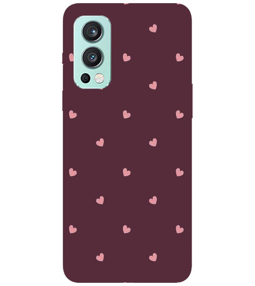 PS1307-Pink Heart Back Cover for OnePlus Nord 2 5G