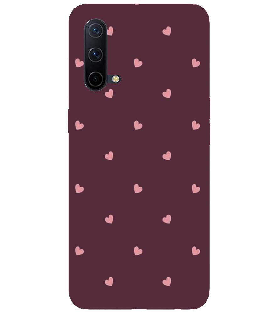 PS1307-Pink Heart Back Cover for OnePlus Nord CE 5G