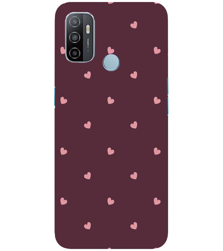 PS1307-Pink Heart Back Cover for Oppo A33