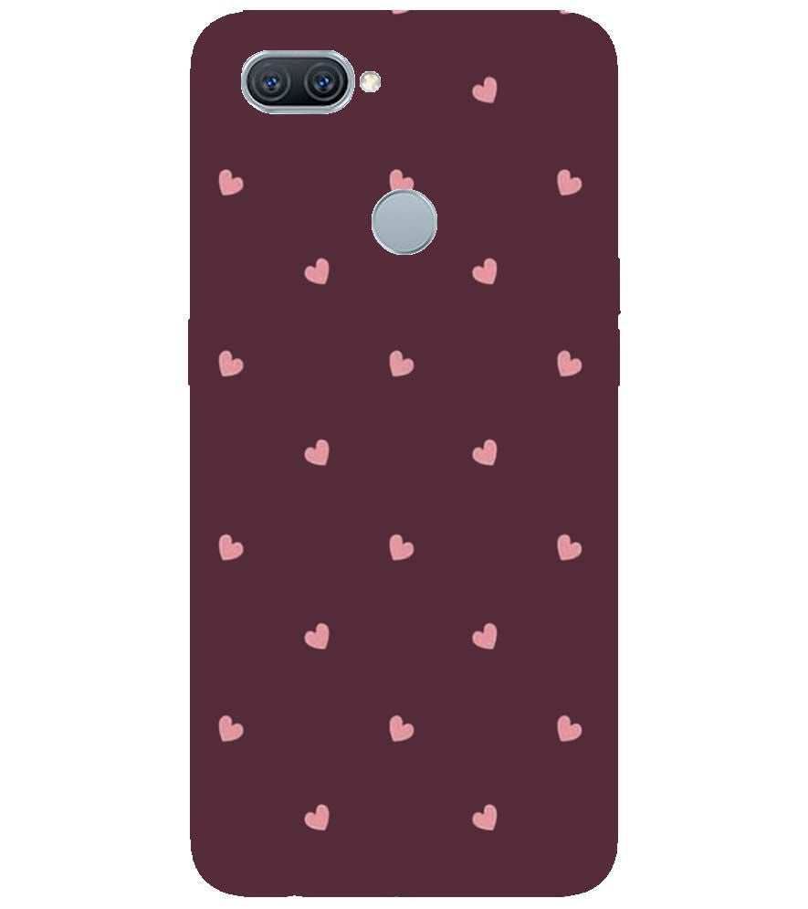 PS1307-Pink Heart Back Cover for Oppo A7