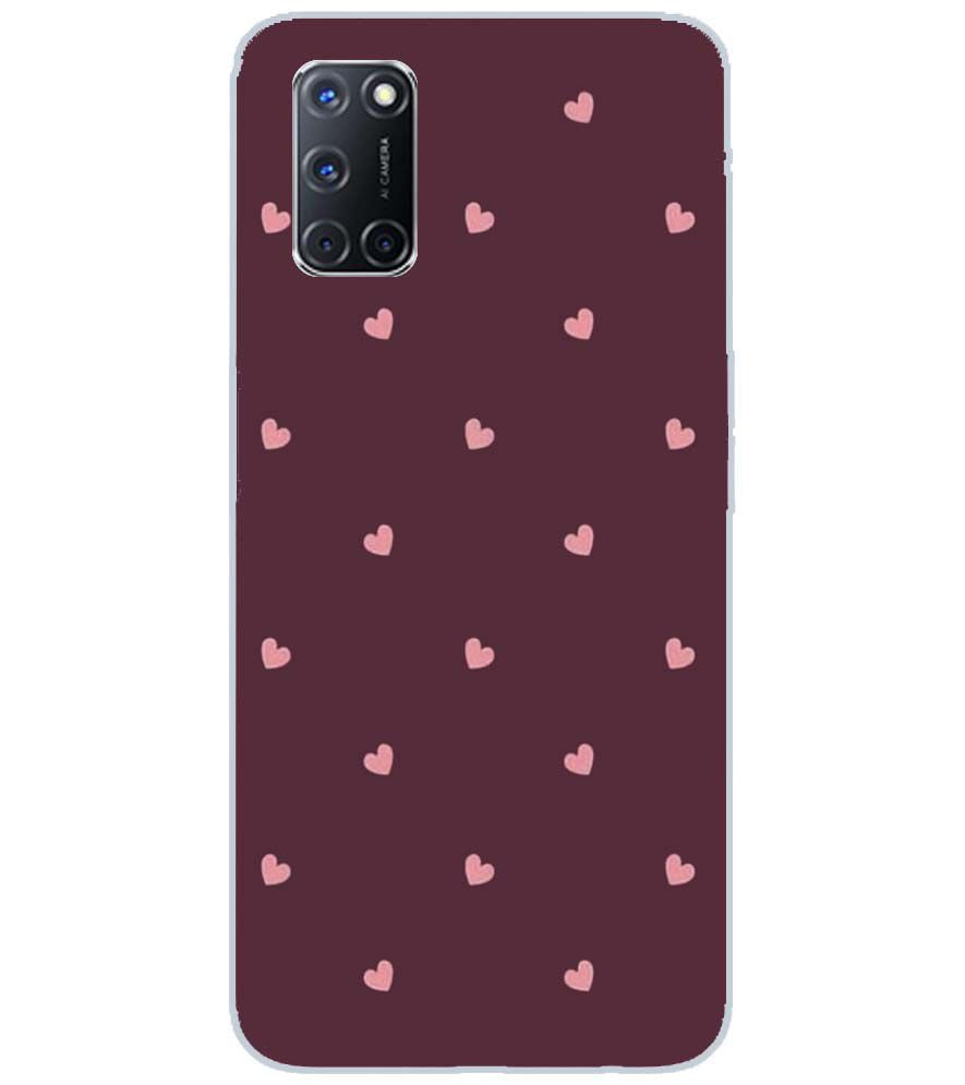 PS1307-Pink Heart Back Cover for Oppo A72