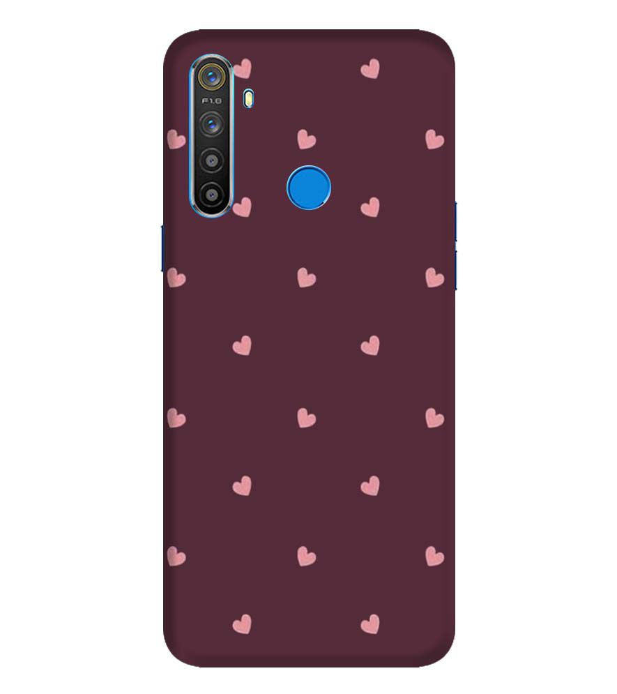 PS1307-Pink Heart Back Cover for Realme 5i