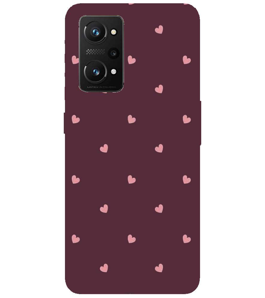 PS1307-Pink Heart Back Cover for Realme X7 Max 5G