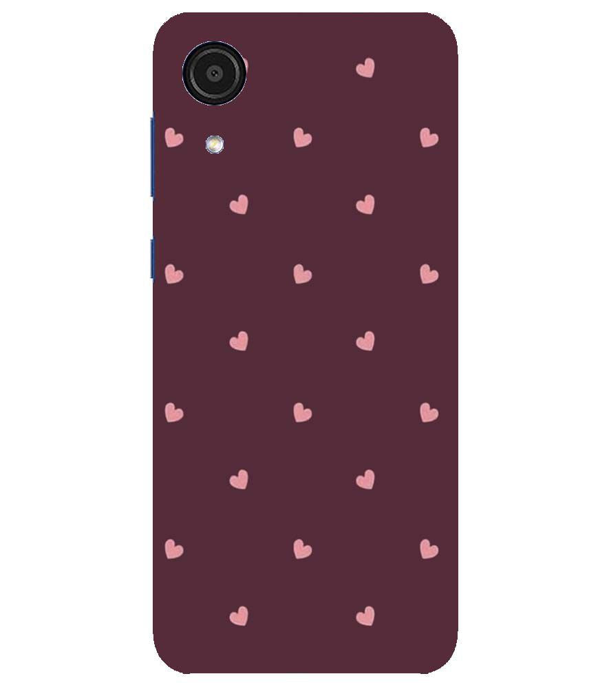 PS1307-Pink Heart Back Cover for Samsung Galaxy A03 Core