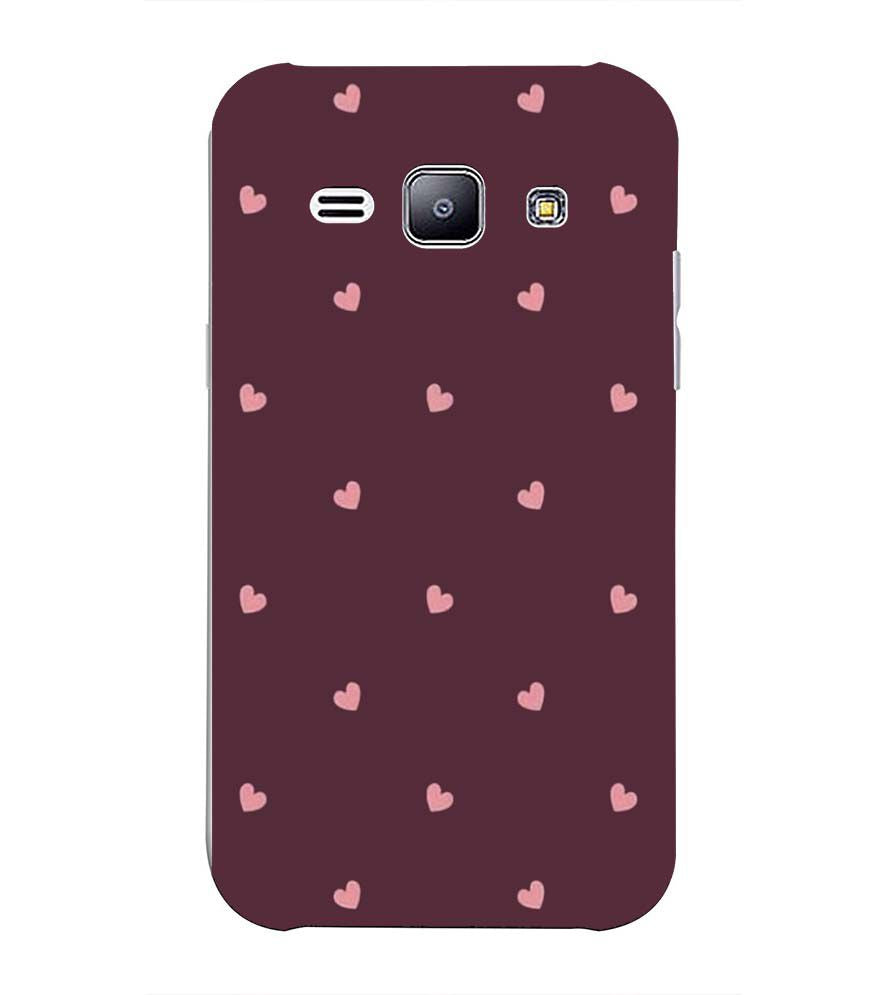 PS1307-Pink Heart Back Cover for Samsung Galaxy J2 (2015)