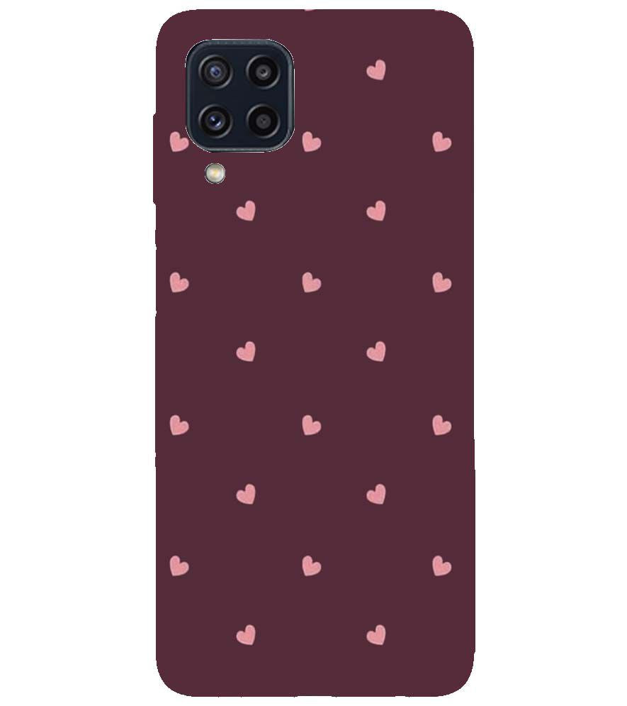 PS1307-Pink Heart Back Cover for Samsung Galaxy M32 Prime