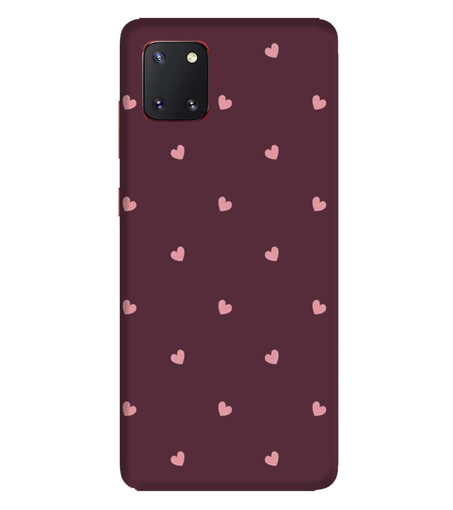 PS1307-Pink Heart Back Cover for Samsung Galaxy Note10 Lite