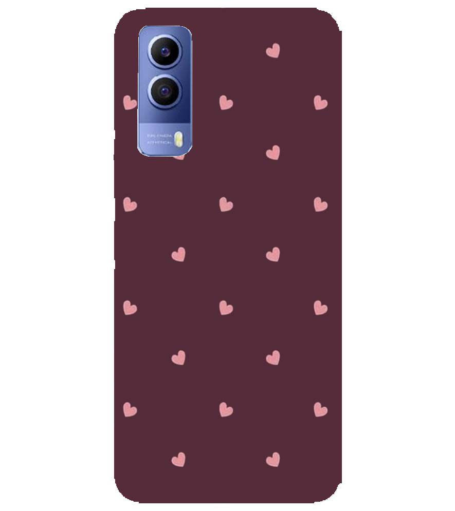 PS1307-Pink Heart Back Cover for vivo Y53s