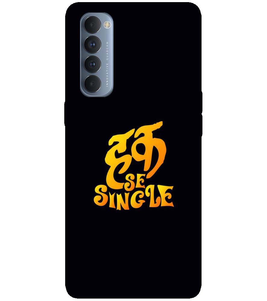 PS1308-Haq Se Single Back Cover for Oppo Reno4 Pro