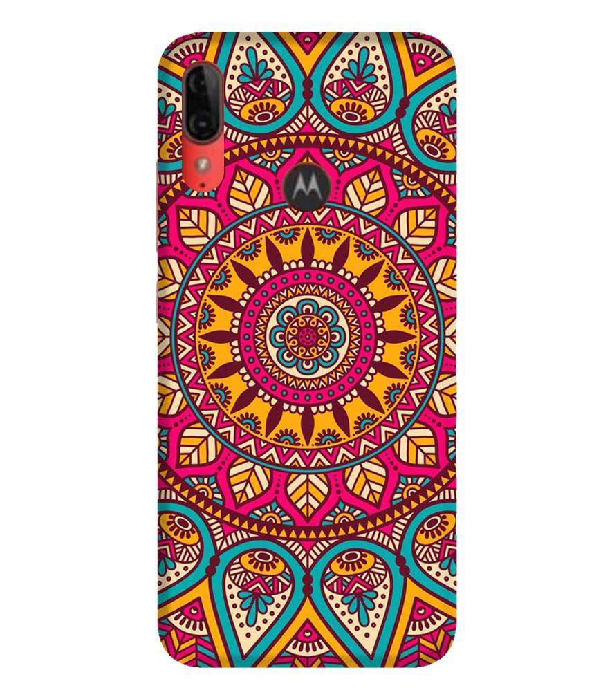 PS1309-Mandala Back Cover for Motorola Moto E6s