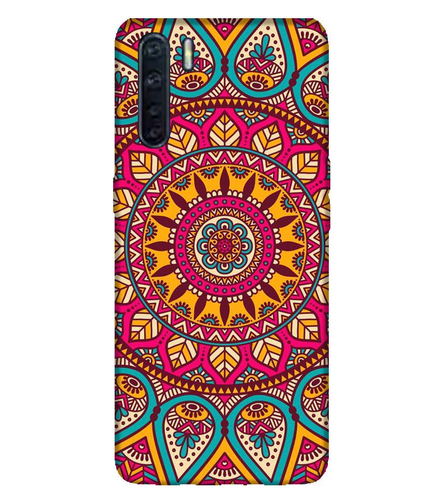 PS1309-Mandala Back Cover for Oppo F15