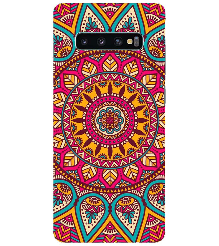 PS1309-Mandala Back Cover for Samsung Galaxy S10+ (Plus with 6.4 Inch Screen)