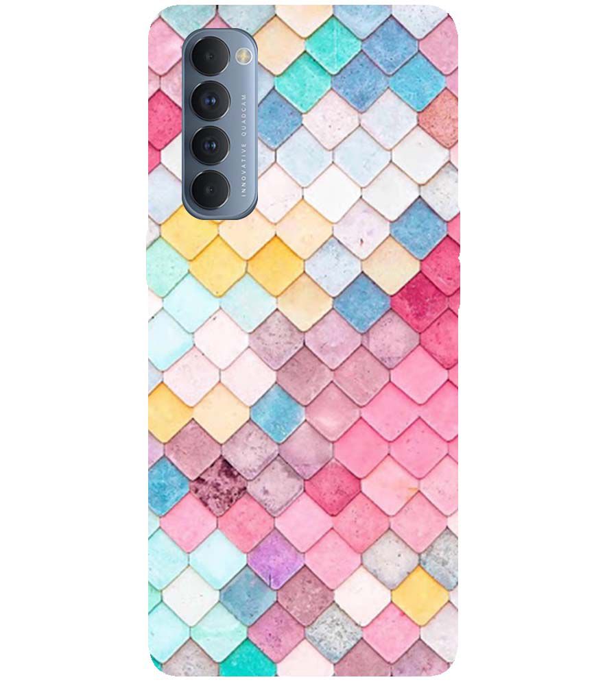 PS1310-Colorful Pastel Back Cover for Oppo Reno4 Pro
