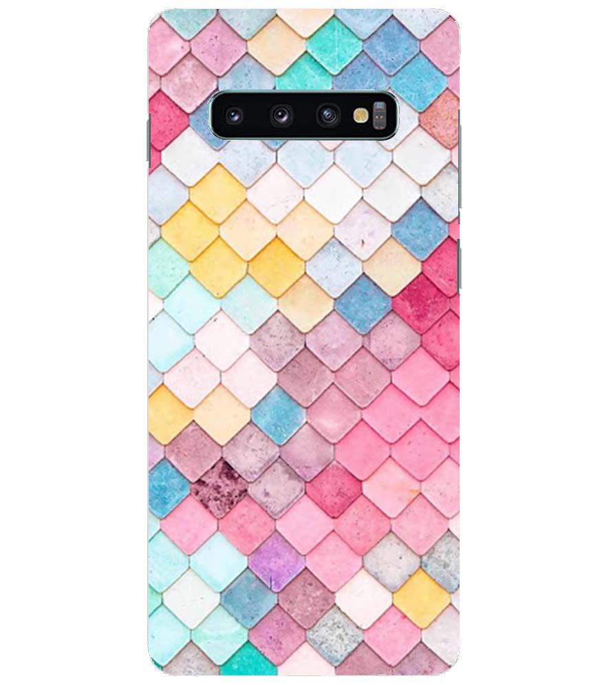 PS1310-Colorful Pastel Back Cover for Samsung Galaxy S10+ (Plus with 6.4 Inch Screen)
