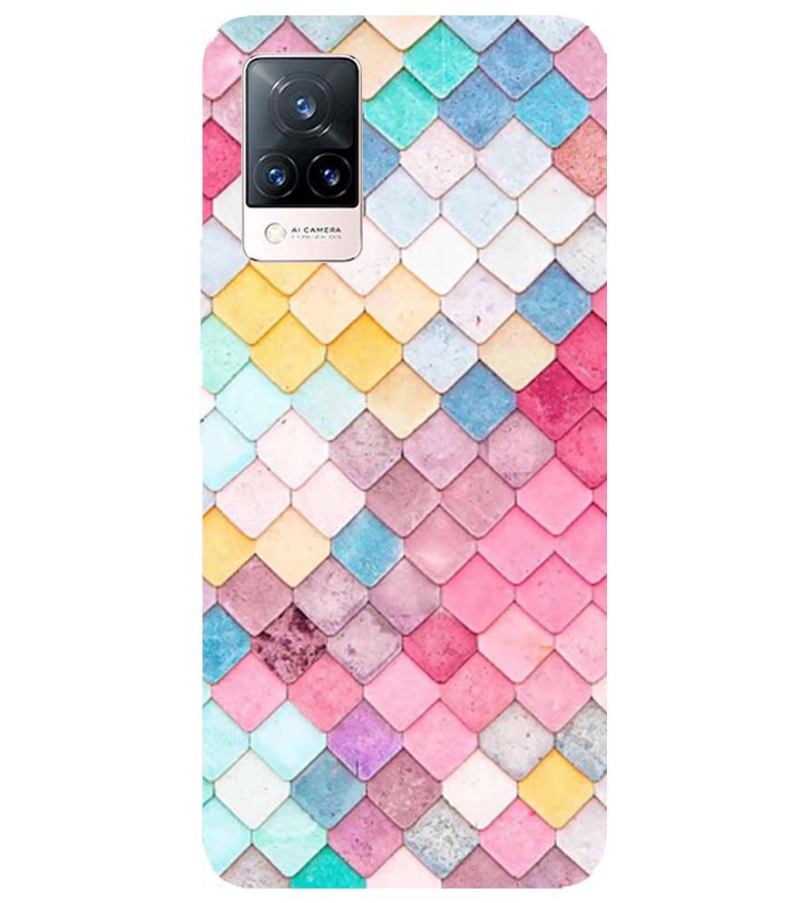 PS1310-Colorful Pastel Back Cover for Vivo V21 5G