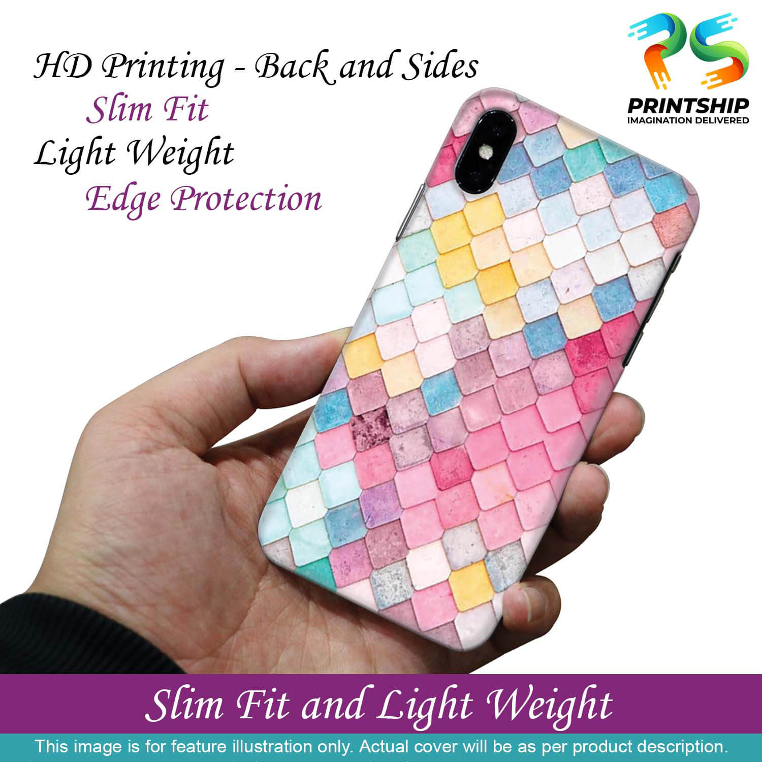 PS1310-Colorful Pastel Back Cover for Apple iPhone XR-Image2