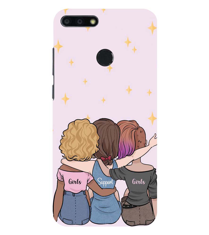 PS1313-Girls Support Girls Back Cover for Huawei Honor 7A