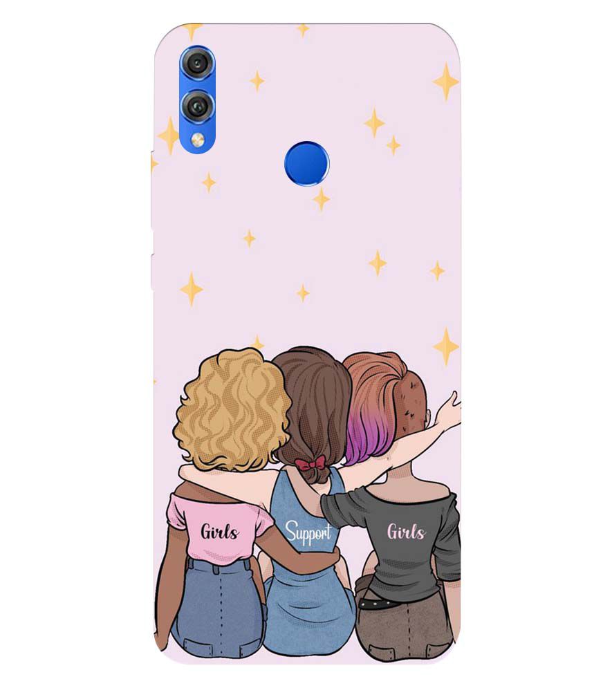 PS1313-Girls Support Girls Back Cover for Huawei Honor 8X