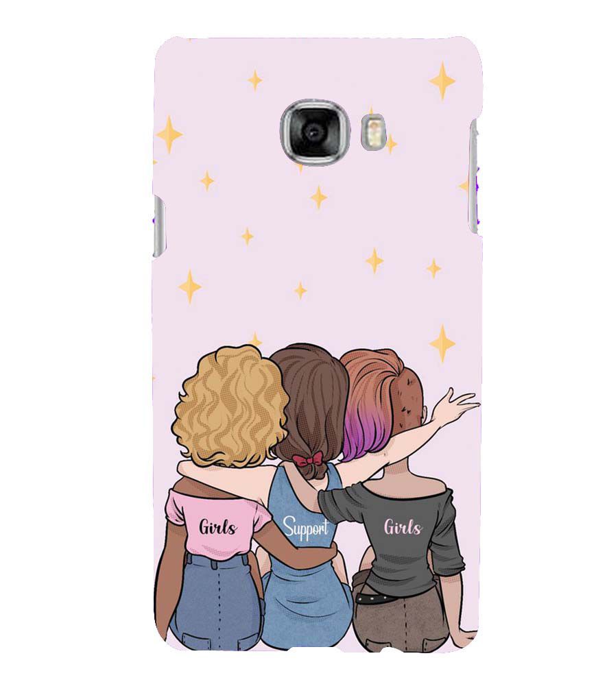 PS1313-Girls Support Girls Back Cover for Samsung Galaxy C7 Pro