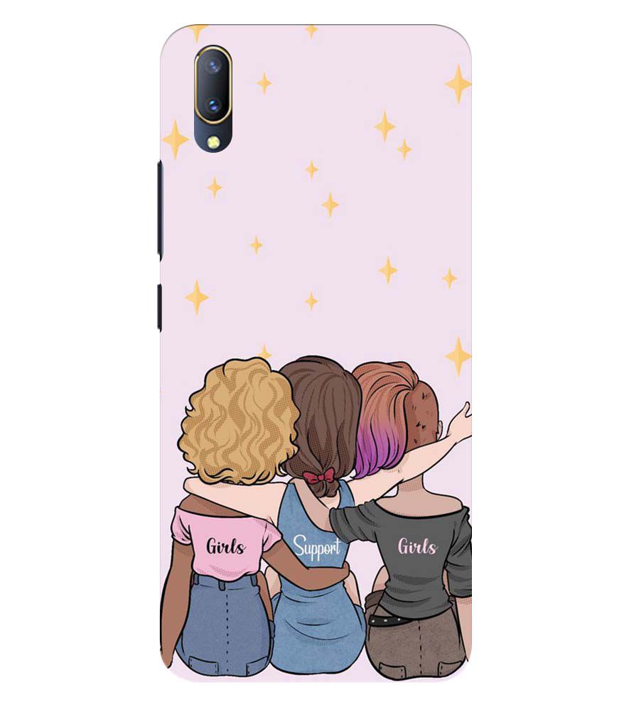 PS1313-Girls Support Girls Back Cover for Vivo V11 Pro