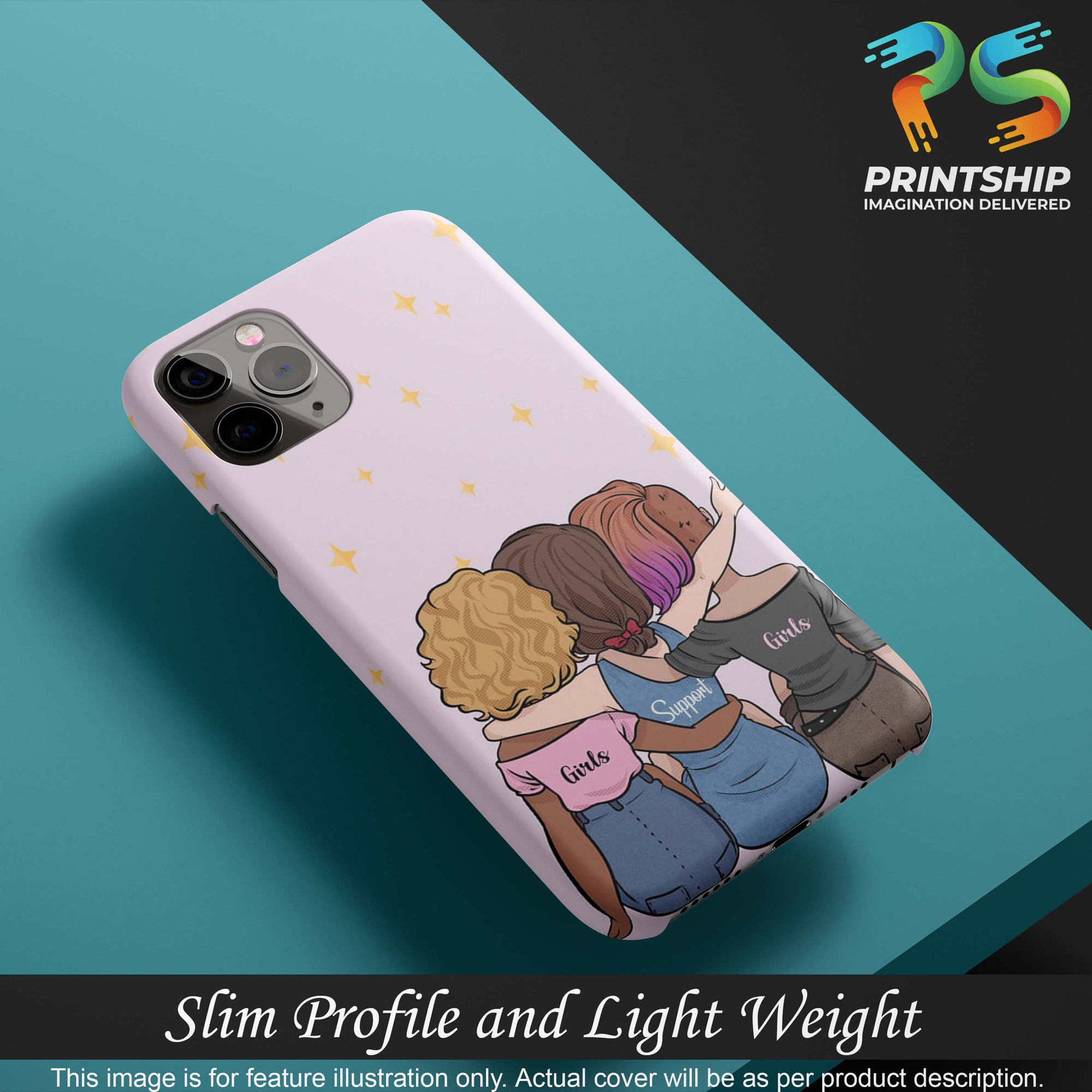 PS1313-Girls Support Girls Back Cover for Xiaomi Poco C3-Image4