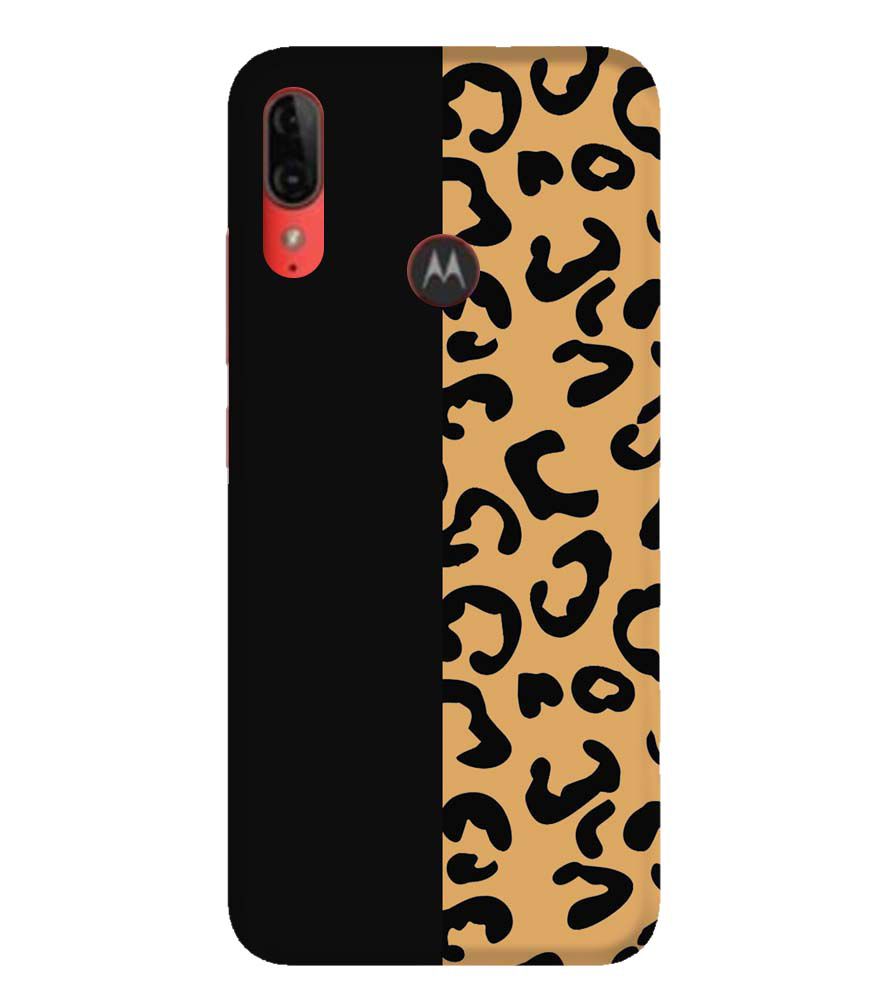 PS1315-Animal Black Pattern Back Cover for Motorola Moto E6s