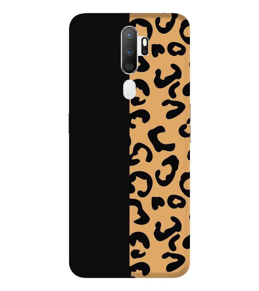 PS1315-Animal Black Pattern Back Cover for Oppo A5 (2020)