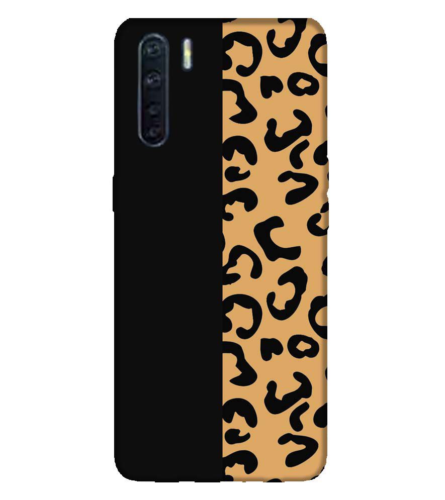 PS1315-Animal Black Pattern Back Cover for Oppo F15
