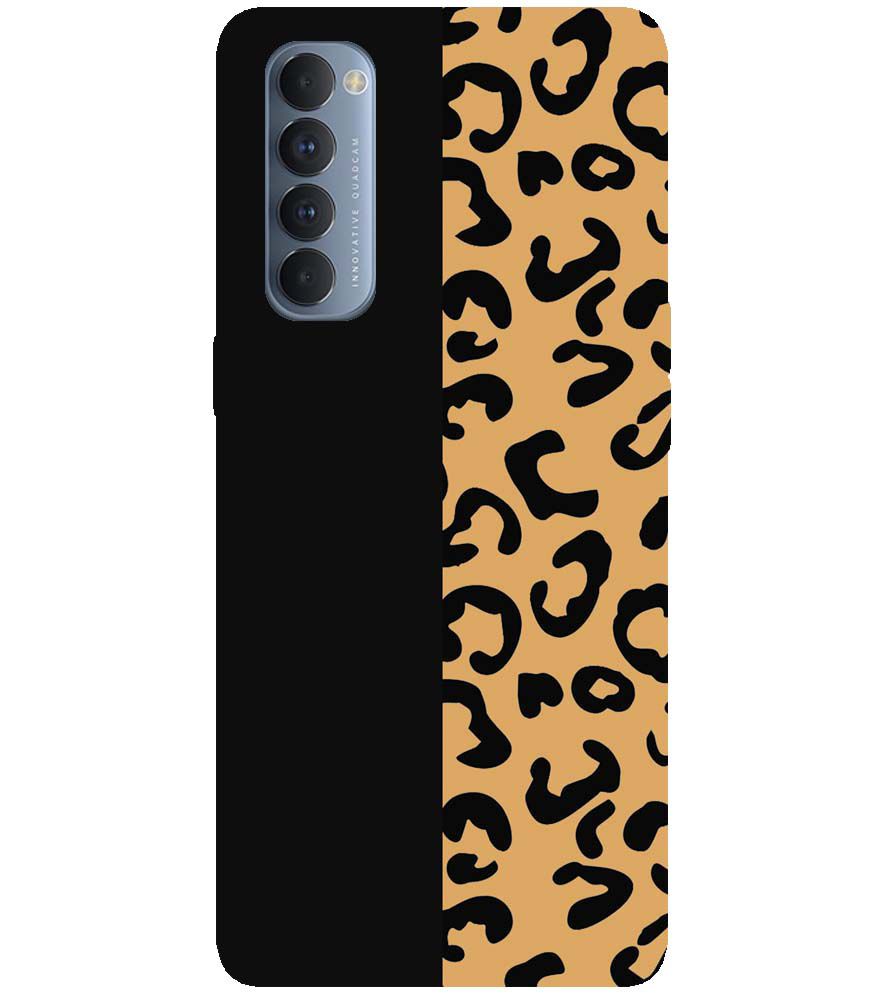 PS1315-Animal Black Pattern Back Cover for Oppo Reno4 Pro