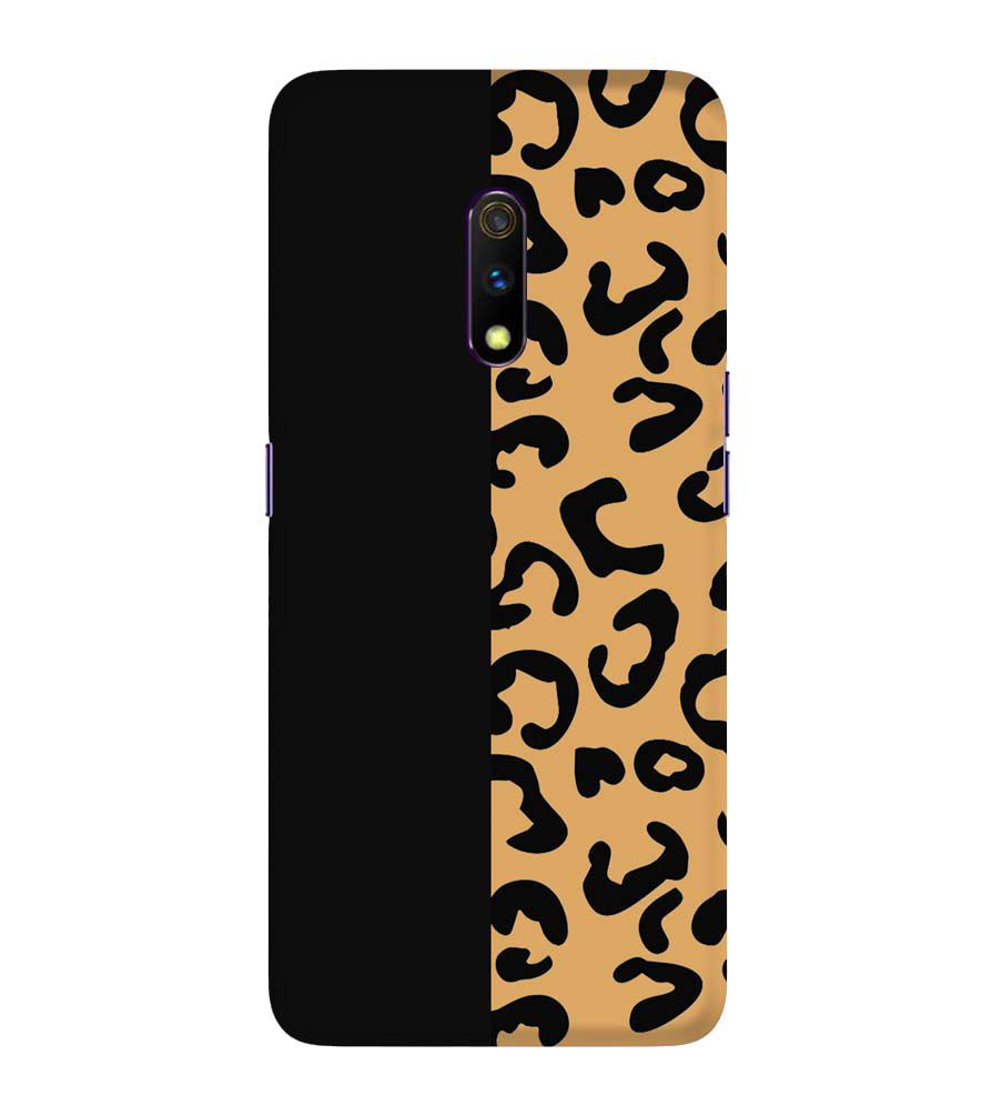 PS1315-Animal Black Pattern Back Cover for Realme X