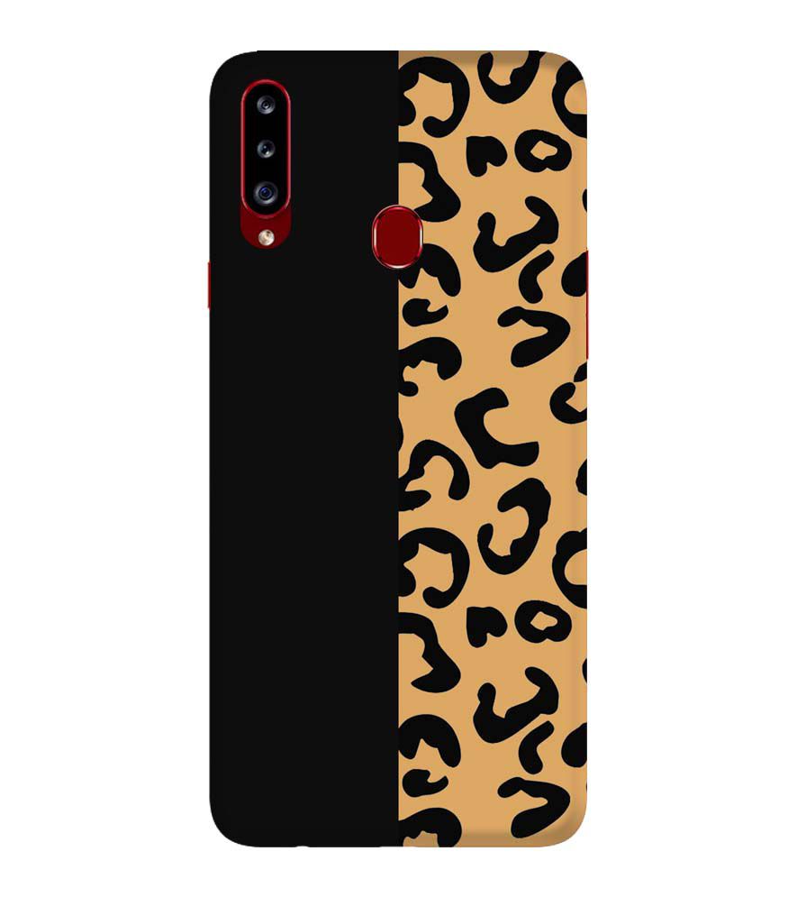 PS1315-Animal Black Pattern Back Cover for Samsung Galaxy A20s