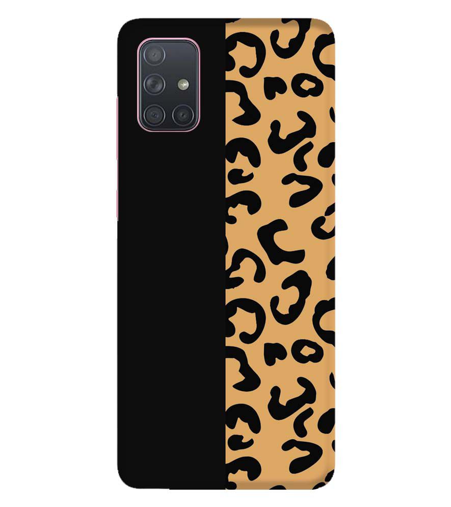 PS1315-Animal Black Pattern Back Cover for Samsung Galaxy A71