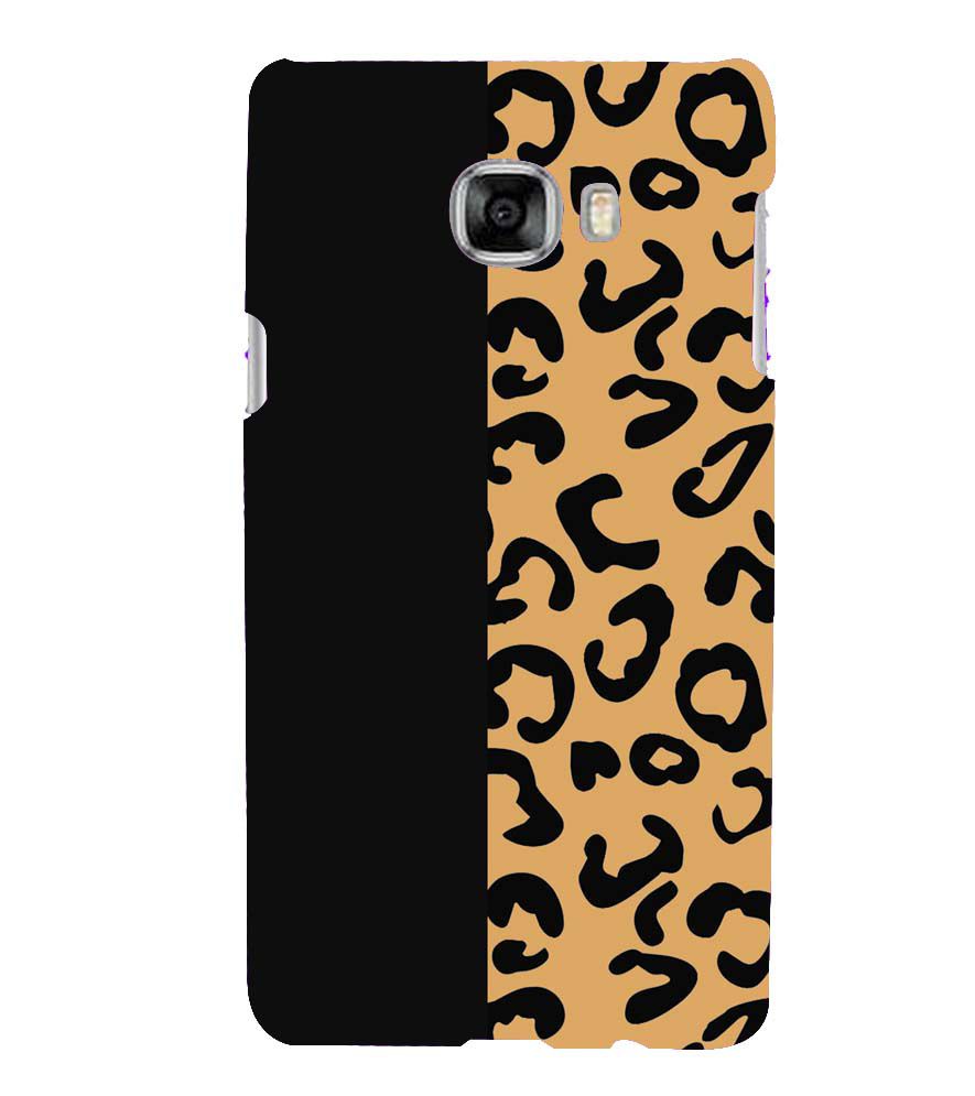 PS1315-Animal Black Pattern Back Cover for Samsung Galaxy C7 Pro