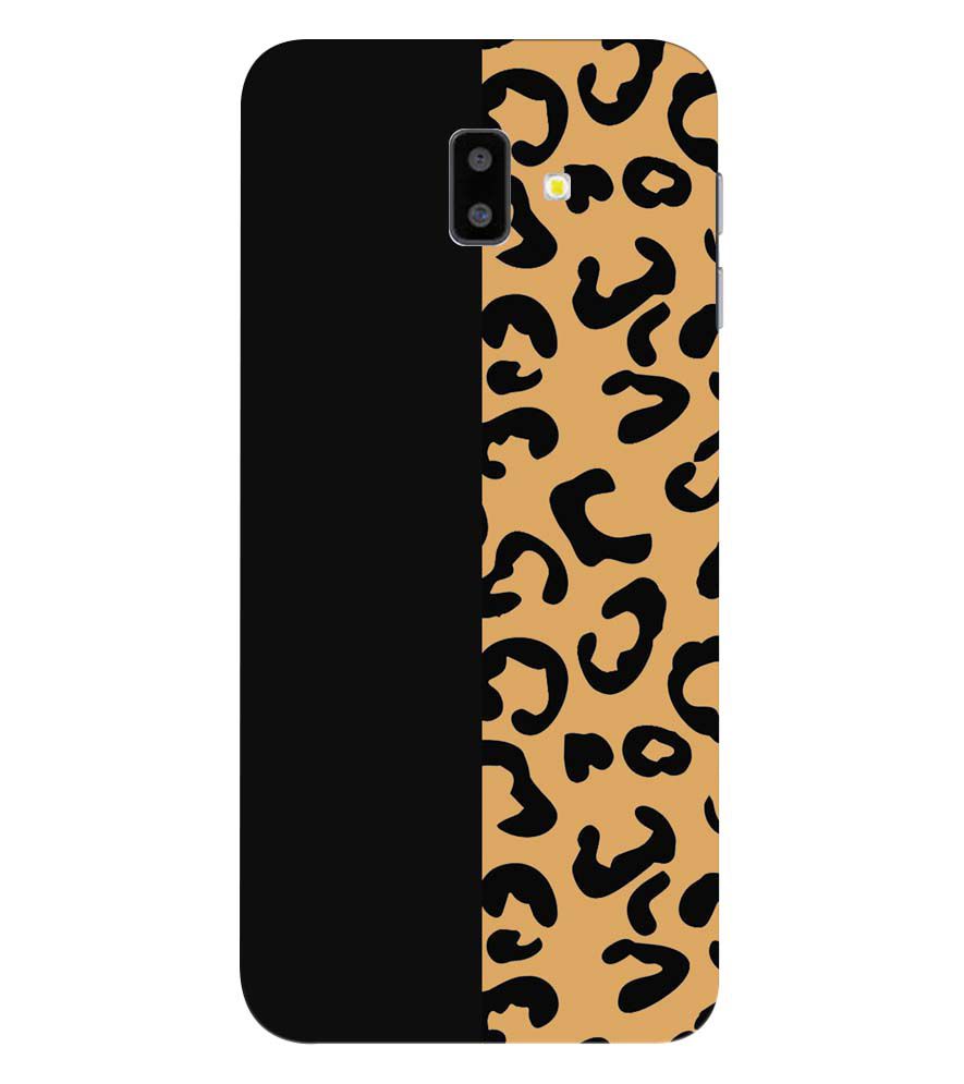 PS1315-Animal Black Pattern Back Cover for Samsung Galaxy J6+