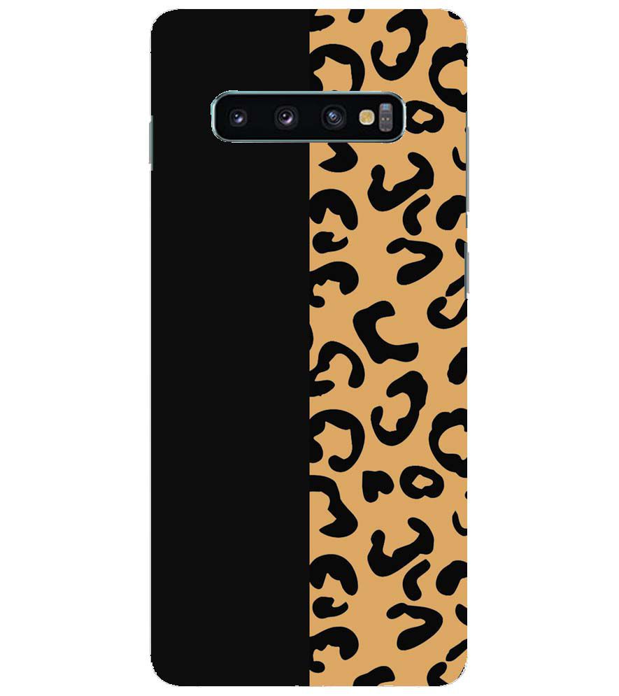PS1315-Animal Black Pattern Back Cover for Samsung Galaxy S10+ (Plus with 6.4 Inch Screen)