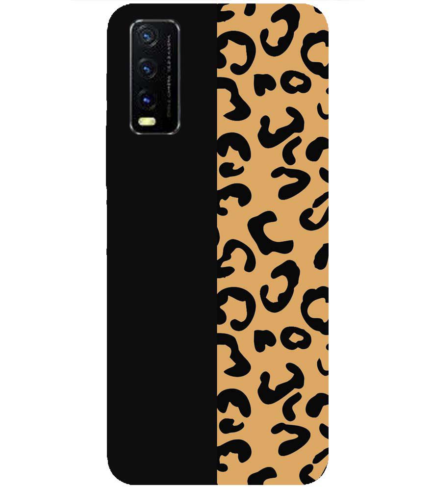 PS1315-Animal Black Pattern Back Cover for vivo Y20s