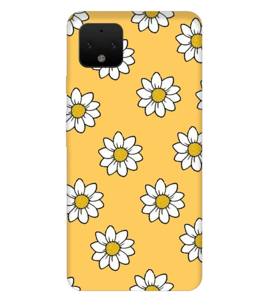 PS1316-White Sunflower Back Cover for Google Pixel 4